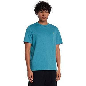 Farah Heren Danny Ss T-shirt, Petrol Blauw Marl, L