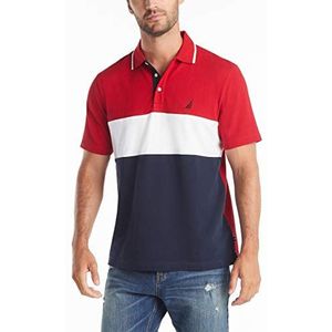 Nautica Poloshirt voor heren, Nautica Rood, XL