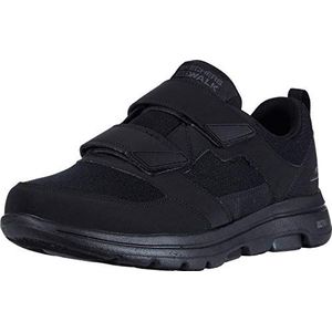 Skechers Men's Gowalk-Athletic Hook and Loop Walking Shoes | Two Strap Sneakers | Air-Cooled Foam, Black, 9