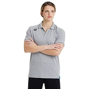 ARENA Unisex Team poloshirt van katoen Solid Polo Shirt, medium grey heather, XS