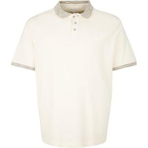 TOM TAILOR Heren 1037028 Polo shirt, 18592-Vintage Beige, 3XL, 18592, vintage beige, 3XL