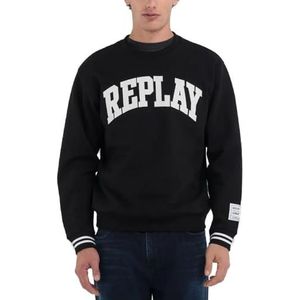 Replay Sweatshirt voor heren, regular fit, M01 Grijs Melange, L