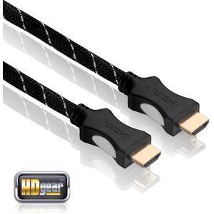 HDGear HC0065-03B - HDMI-kabel met ethernet kanaal, dubbelzijdige HDMI-A stekker (3,0 m) zwart