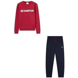 Champion Legacy Jongens Crewneck Sweatsuit, L, Rood, Rood, L