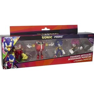 Lansay Sonic Prime – 4 beweegbare figuren 7,5 cm – willekeurig model – stripfiguren en videospellen – vanaf 8 jaar