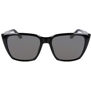 Dragon Luna zonnebril voor dames, glanzend zwart met Lumalens rooklens, one size, Glanzend Zwart Met Lumalens Rooklens, one size
