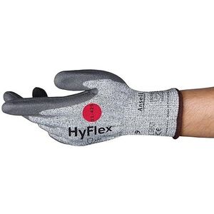 Ansell HyFlex 11-425 snijbestendige handschoenen, mechanische bescherming, grijs, maat 8 (12 paar per zak)