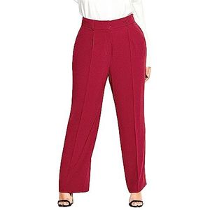 CITY CHIC Vrouwen Plus Size Pant Magnetic Casual, Sangria, 42 grote maten