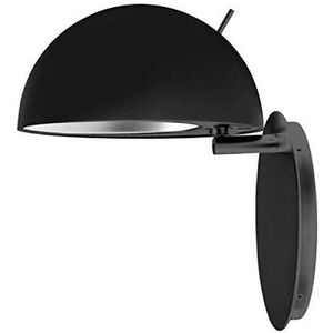Radon 53001708 wandlamp, Scandinavisch minimalisme, puntverlichting, flexibel en verstelbaar, 3,3 m kabel en stekker, 21 x 21 x 19 cm, zwart