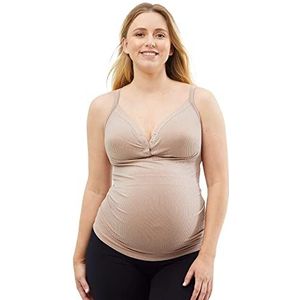 Cake Maternity Vrouwen Marshmallow Petite Nursing Tank Cami Shirt, Mokka, XL