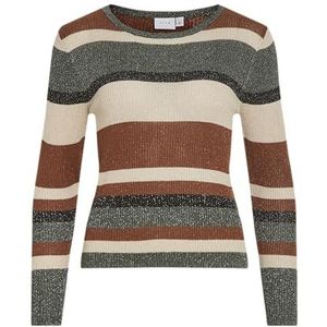 Viember Open O-hals L/S Glitter Knit Top, rubber., S