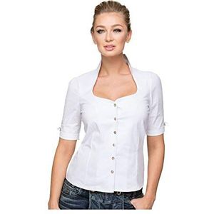 Stockerpoint Dames Priscilla klederdrachtblouse, wit, 40, wit, 40