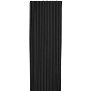 Elbersdrucke Midnight 08 zwart gordijn met verborgen lussen, polyester, 255 x 140 cm