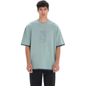 Dagi Heren Mint Green Short Sleeve Crew Neck View Regular T-shirt, Mint Green, L, muntgroen, L