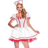 Leg Avenue Carnaval Kostuum Naughty Nurse, S (wit rood)