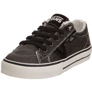 Vans Tory L, uniseks sneakers voor kinderen, zwart leer zwart, 35 EU