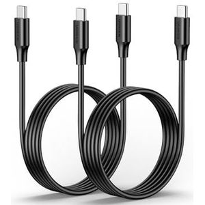 UGREEN USB C Kabel 60W 2 Stuks (0.5M+0.5M) Oplaadkabel USB C naar USB C 2 Pack PD 3.0 PPS compatibel met iPhone 15 Pro Max Galaxy S24 S23 A55 A35 Pixel 8 iPad Pro 12.9 iPad Mini 6 Steam Deck enz.