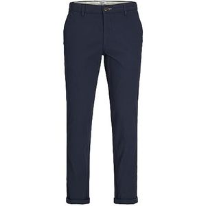 Jack & Jones Casual Heren Chino Broek Stijlvolle Zakelijke Pantalon Slim Fit Stedelijk JPSTMARCO, Colour:Blue-2, Pant Size:30W / 32L, Beenlengte:L32
