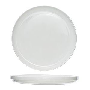 Cosy & Trendy Platte borden van porselein, stapelbaar, D26,5 x H3 cm, 6 stuks