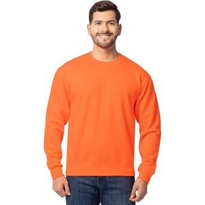 Fruit of the Loom Men's Eversoft Fleece Sweatshirts & Hoodies, Sweatshirt-Safety Orange, Large