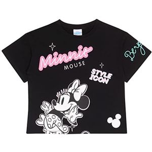 Disney Style Icon Be You Minnie Mouse Bijgesneden t-shirt, Meisjes, 128-170, Black, Officiële Koopwaar