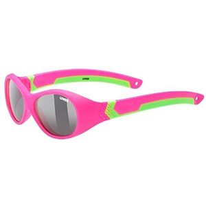 uvex sportstyle 510 - zonnebril voor kinderen - licht vervormbaar frame - incl. hoofdband - pink green/smoke - one size
