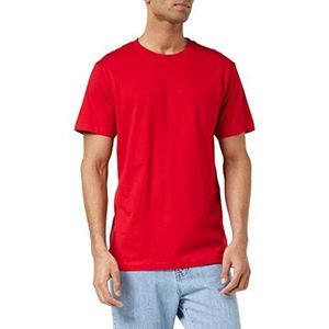 Build your Brand Heren T-shirt ronde hals, basic herenbovendeel van katoen met ronde hals, verkrijgbaar in vele kleuren, XS-5XL maten, rood (cityred), 5XL