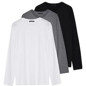 Trendyol Mannelijk Basic Getailleerd Bodycon Crew Neck Geweven T-shirt, Meerkleurig, XXL