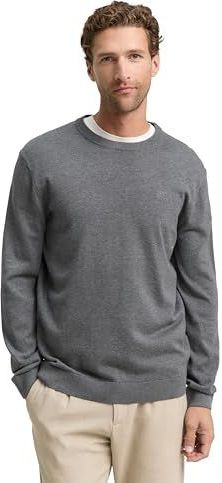 Tom Tailor - Regular Fit - Gebreide Pullover - Mêlee - Zuiver Katoen