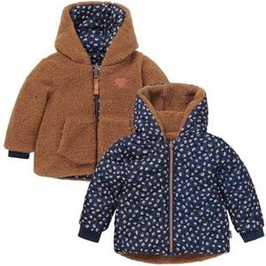 Noppies Kids Linden omkeerbare winterjas voor babymeisjes, Dark Sapphire - P208, 74 cm