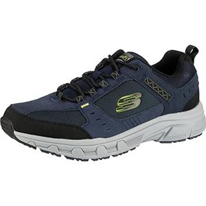 Skechers Oak Canyon heren Wandelschoen Walking, Blauw Navy Lime Nvlm, 46 EU