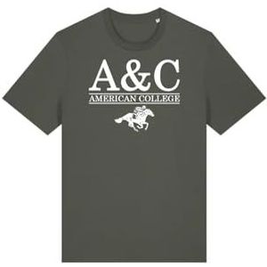 AMERICAN COLLEGE USA T-shirt, kaki, 8 jaar, casual, Groen, 8 Jaar