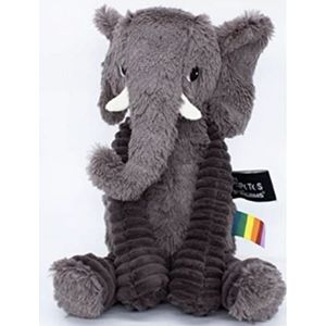 Ptipotos by les Déglingos Dimoitou olifant grijs – origineel – ideaal knuffeldier vanaf de geboorte – cadeau-idee voor de geboorte – zachte pluche – grijs