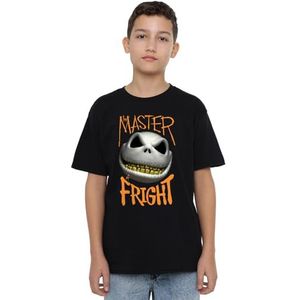 The Nightmare Before Christmas Jack Master of Fright Unisex Kids T-shirt, zwart, 3-4 jaar, Zwart, 3-4 jaar