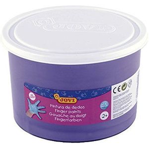 Jovi - Finger Paint, Vingerverf, 500 ml, Kleur Violet, 100% afwasbaar, Op basis van natuurlijke ingrediënten, Glutenvrij (56123)