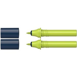 Schneider 040 Paint-It Twinmarker cartridges (Round Tip - rond, kleurintensieve inkt op waterbasis, voor gebruik op papier, 95% gerecyclede kunststof) apple green 051