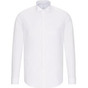 Seidensticker Business overhemd, slim fit, strijkvrij, George-kraag, lange mouwen, omslagmanchet, 100% katoen, wit, 37