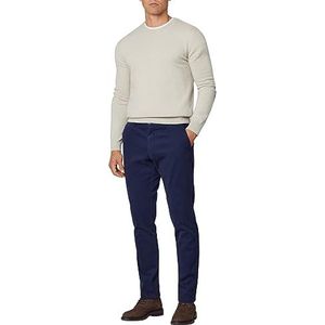 Hackett London Chino broek met textuur voor heren, Blauw (marine Blazer), 31W / 34L