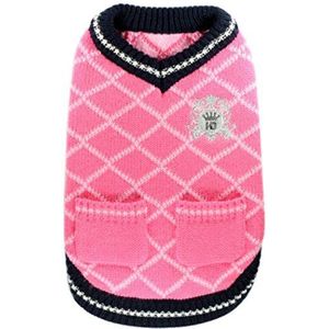 Hip Doggie Royal Crest Sweater Vest, S, roze