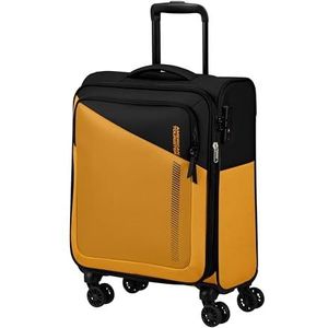 American Tourister Daring Dash - Spinner S, uitbreidbare handbagage, 55 cm, 39/46 L, zwart/geel (zwart/geel), zwart/geel (zwart/geel), Spinner S (55cm - 39/46 L), handbagage