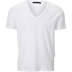 Selected Homme Pima katoenen T-shirt met V-hals en korte mouwen voor heren, Helder Wit, XXL