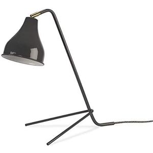 Homemania Tafellamp Belle, grijs, zwart, goud, ijzer, 38 x 30 x 49 cm, 1 x E14, 25W