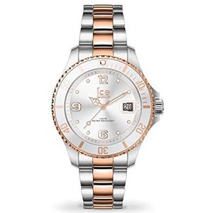 Ice-Watch - ICE steel Silver rose-gold - Zilver dameshorloge met metalen armband - 017322 (Maat S)