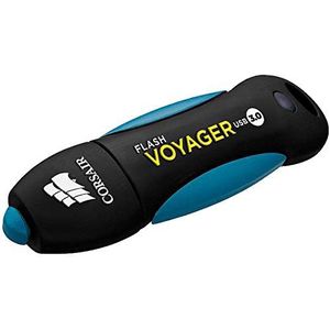 Corsair CMFVY3A-128GB Flash Voyager 128GB USB 3.0 High Speed Waterafstotend Flash Drive, zwart, blauw