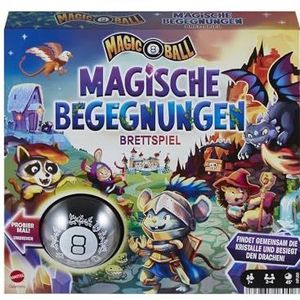 Mattel Games Magic 8 Ball Magical Encounters, coöperatief bordspel, Duitse versie, ontdekking van magische voorwerpen, voor 24 spelers, bordspellen vanaf 7 jaar, HPJ69,Mehrfarbig