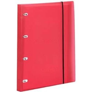 Taupe 822502 – Notebook ringmap met elastische sluiting polypropyleen studio-stijl, rood
