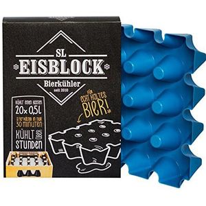 SL-Eisblock Bierkastkoeler 20x0,5 liter Made in Germany, 34 x 25 x 6cm, blauw
