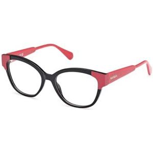 MAX&Co. Women's MO5117 Prescription Eyewear Frames, Shiny Black, 52, glanzend zwart., 52