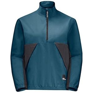 Jack Wolfskin Uniseks kindertrui met halve ritssluiting, Blue Daze, 176