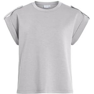 Visiffi O-hals Cap Sleeve Top/Pb, lichtgrijs gem., M